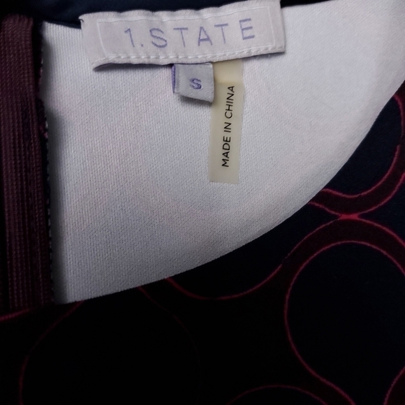 Revolve 1. STATE Pink Navy Bottom Wrap Dress Sz S - Picture 4 of 11